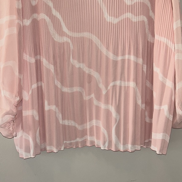 Nine West Pink White Shirt Top L XL - Picture 3 of 7